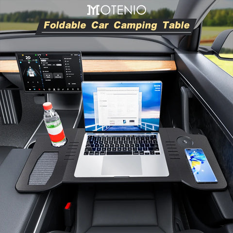 Desk Design for Tesla Model 3 / Y 2024 Car Steering Wheel Laptop Tray Food Desk Portable Office Table for Tesla