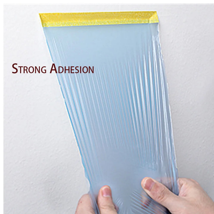 3/5/10 Rolls 82Ft Pre-Taped Masking Film Plastic Drop Cloth Sheeting No Residue Automotive Painters Tape for Painting