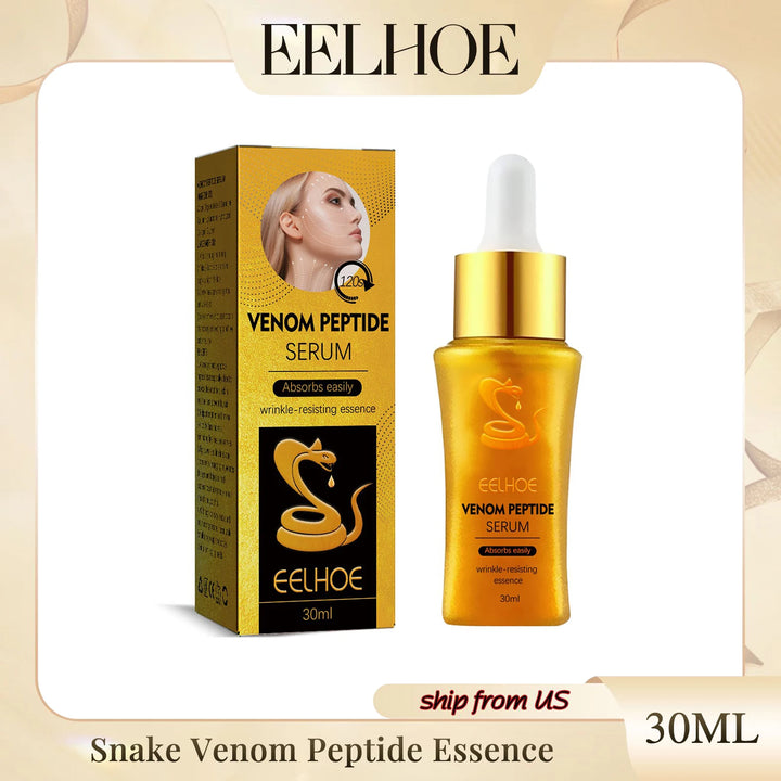 Absorbs Easily Wrinkle-resisting Essence Anti-aging Brighten Fade Fine Lines Strengthen Firm Face Neck Skin Venom Peptide Serum