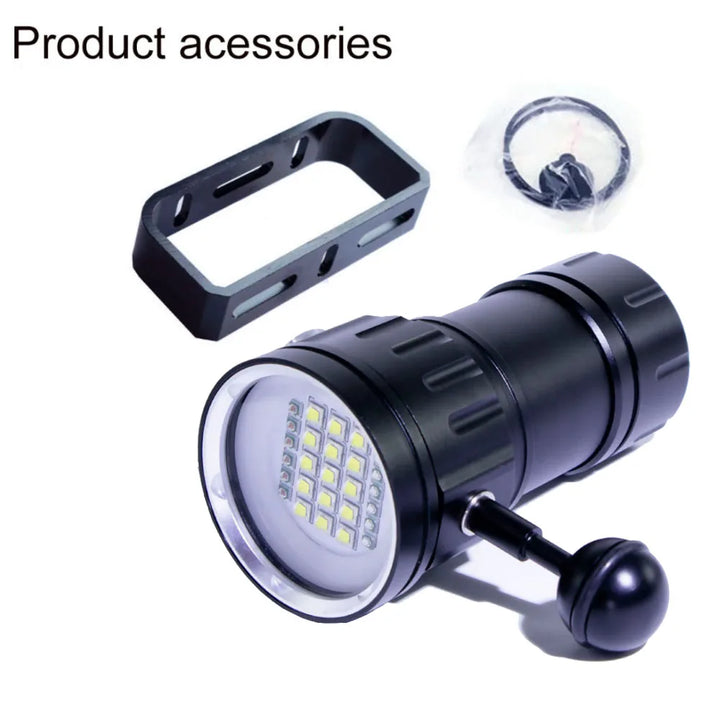 Super bright Diving Flashlight Portable IPX8 Underwater Waterproof Torch Lamp Highlight 20000Lumens Tactical Camera Fill Light