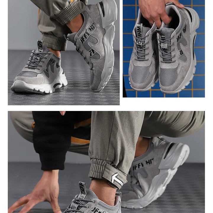 Men Work Safety Shoes Steel Toe Head Anti-puncture Anti-Stabbing Wearable Breathable Light Soft Sneakers Boots Construction
