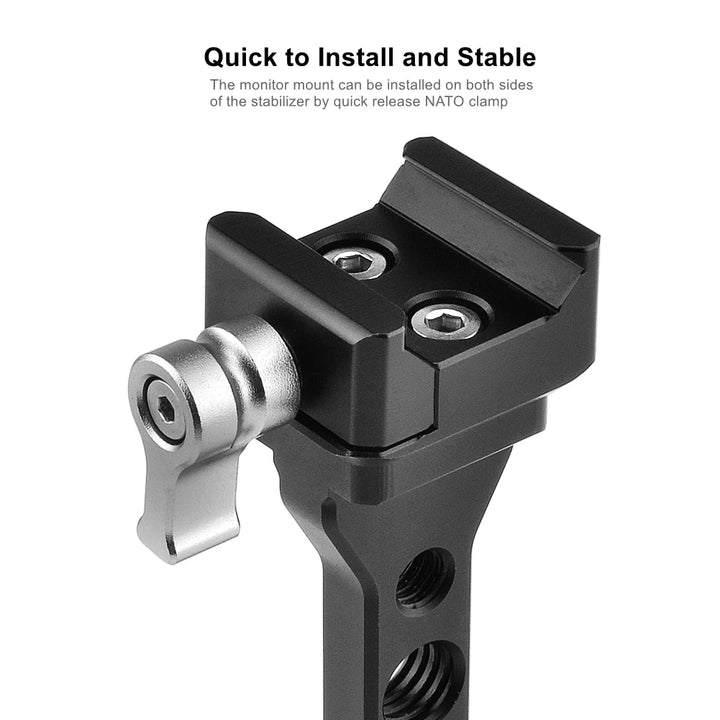 Minifocus Adjustable Camera Monitor Mount with Quick Release NATO Clamp, Cold Shoe Mount for DJI RS 2 RSC 2 RS 3 4 RS3 Pro/Mini