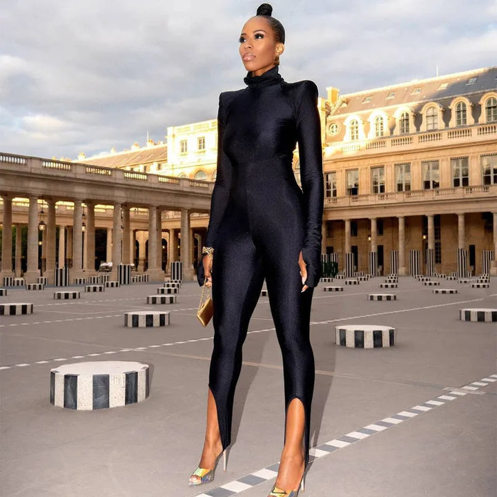 AHAgaga Loungewear Long Sleeve Fitness Rompers Women Jumpsuits Sexy Office Lady Fashion Bodysuit One Piece Female Overalls Tops