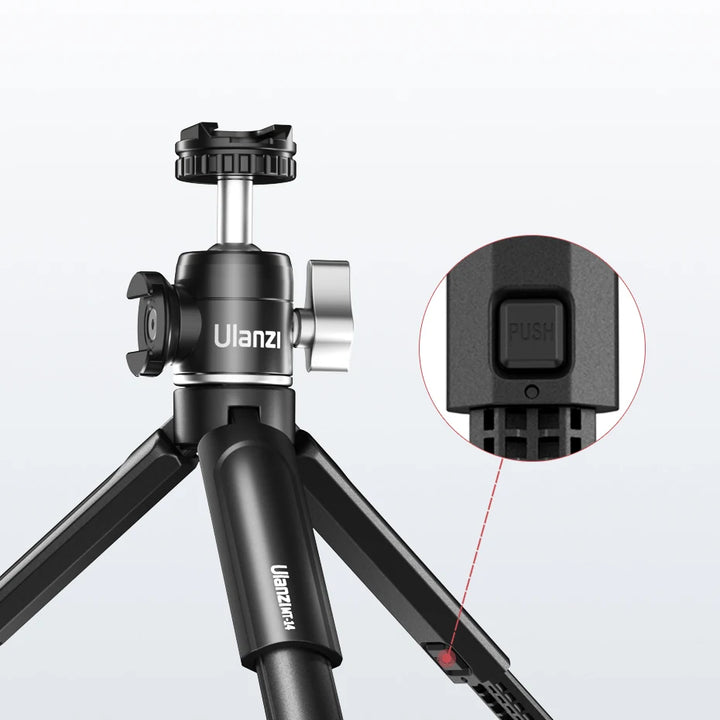 Ulanzi U-Vlog lite Mini Tripod with 360° Ball Head & Cold Shoe Selfie Stick Tabletop Tripod for Camera iPhone Android Phone DSLR