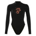 Dragon Printed Goth Long Sleeve Black Bodysuit Women Sexy Black Bodycon Romper Bodysuits Spring Autumn O-neck Bodysuit Y2K Top