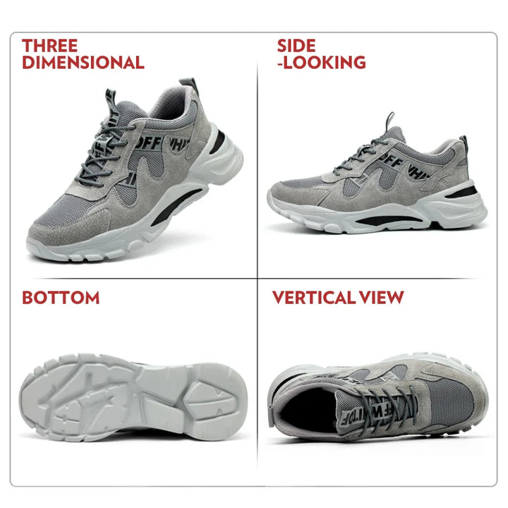 Men Work Safety Shoes Steel Toe Head Anti-puncture Anti-Stabbing Wearable Breathable Light Soft Sneakers Boots Construction