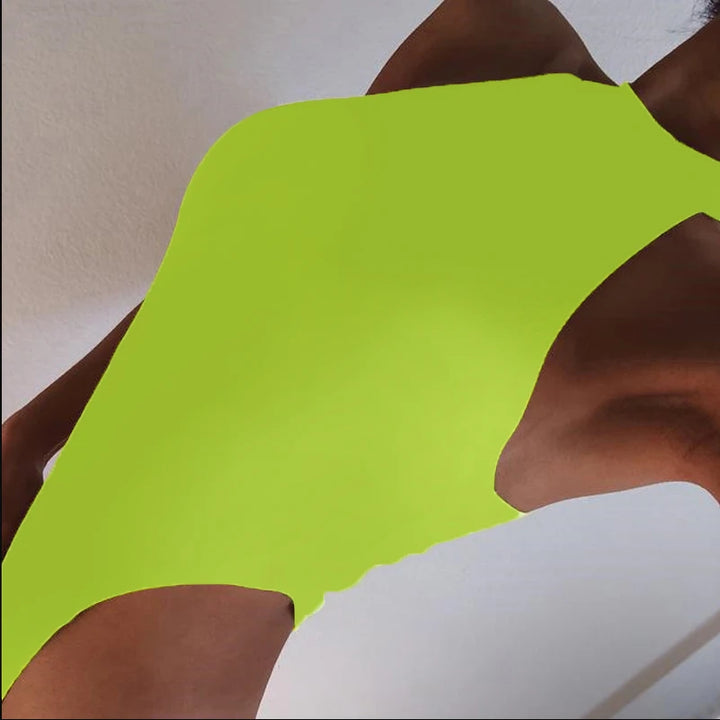 Women Ladies Sexy Sleeveless Solid Color High Cut Slim Skinny Bodycon Club Beach Fashion Halter Bodysuits Leotard