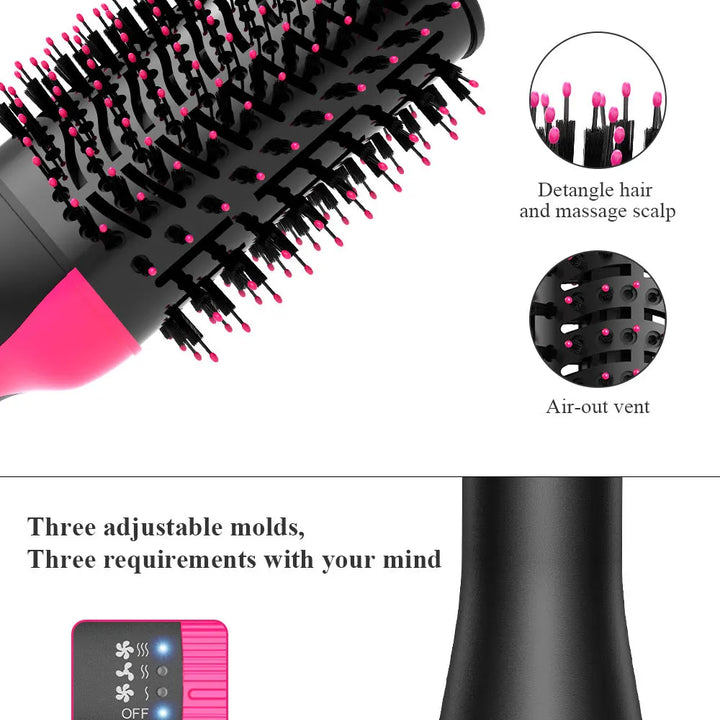 One-Step Volumizer Hair Dryer And Hot Air Brush 4 In 1 Hair Dryer Brush Blow Dryer Brush In One Ceramic Coating Hot Air Brush