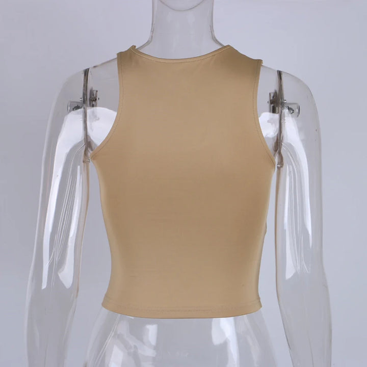 Cut Out Sexy Crop Off Shoulder Solid Skinny Sport Short Tops Women Tank Irregular Summer Tube Tops
