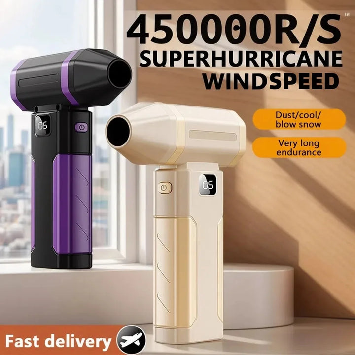 Powerful Air Blower 450000RPM Mini Turbo Jet Fan High Speed Turbo Violent Fan Brushless Motor Handheld Duct Fan PC Cleaning Tool