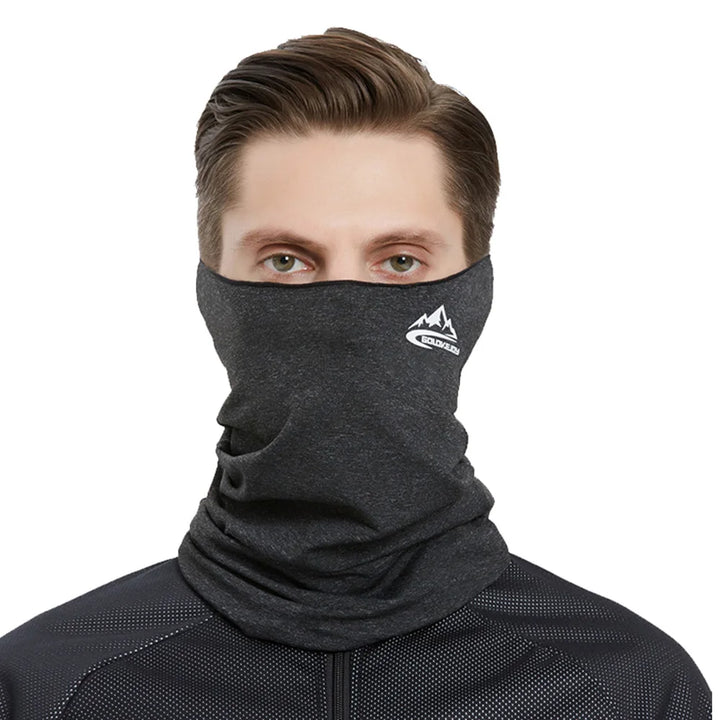 Men Women Cycling Scarf Neck Warmer Stretch Fleece Sports Outdoor Running Bicycle Face Bandana Simple Fashion Fleece Headbands