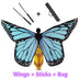 Belly Dance Butterfly Wings Kids Performance Stage Wear Women Dancer Clothes Adult Bellydance Costume Wings Cosplay Moveable
