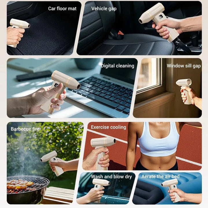 Powerful Air Blower 450000RPM Mini Turbo Jet Fan High Speed Turbo Violent Fan Brushless Motor Handheld Duct Fan PC Cleaning Tool