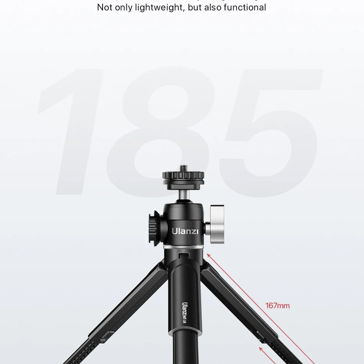 Ulanzi U-Vlog lite Mini Tripod with 360° Ball Head & Cold Shoe Selfie Stick Tabletop Tripod for Camera iPhone Android Phone DSLR
