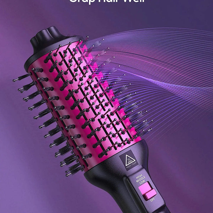 KIPOZI Hot Air Brush 4 in 1 Hot Air Comb Reduces Frizz Static Electricity Hair Dryer Blow Dryer Brush Create Voluminous Curls