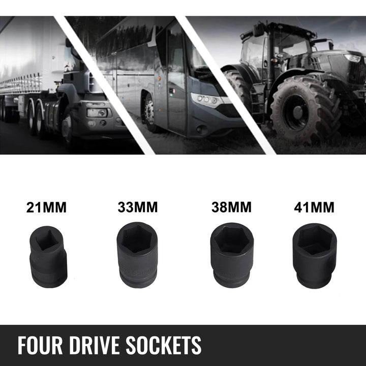 VEVOR Torque Multiplier Wrench Lug Nut Set Lugnut Remover 1:58 1:64 Labor-Saving Truck Tyre Hand Wrench Sockets Tire Repair Tool
