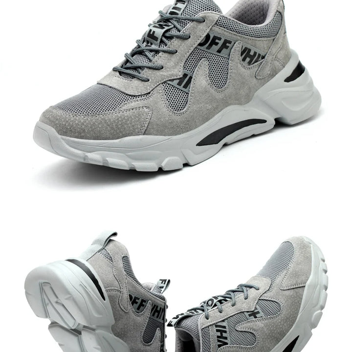 Men Work Safety Shoes Steel Toe Head Anti-puncture Anti-Stabbing Wearable Breathable Light Soft Sneakers Boots Construction
