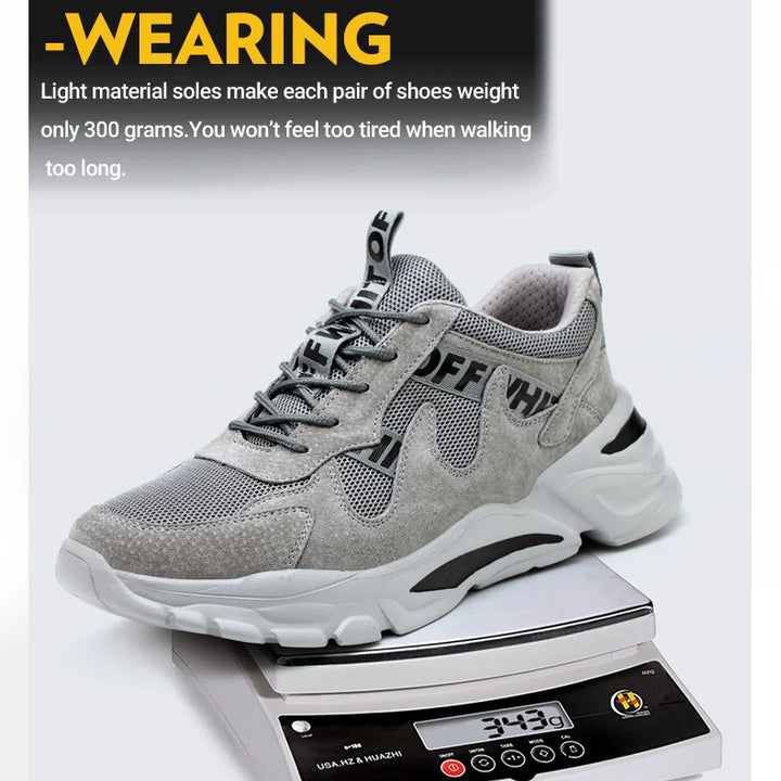 Men Work Safety Shoes Steel Toe Head Anti-puncture Anti-Stabbing Wearable Breathable Light Soft Sneakers Boots Construction