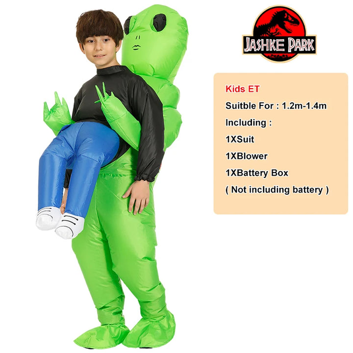 ET-Aliens Inflatable Costume Scary Monster Cosplay For Adult Kids Thanksgiving Christmas Party Festival Stage Children Clothing