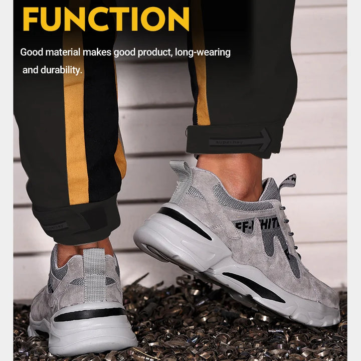 Men Work Safety Shoes Steel Toe Head Anti-puncture Anti-Stabbing Wearable Breathable Light Soft Sneakers Boots Construction