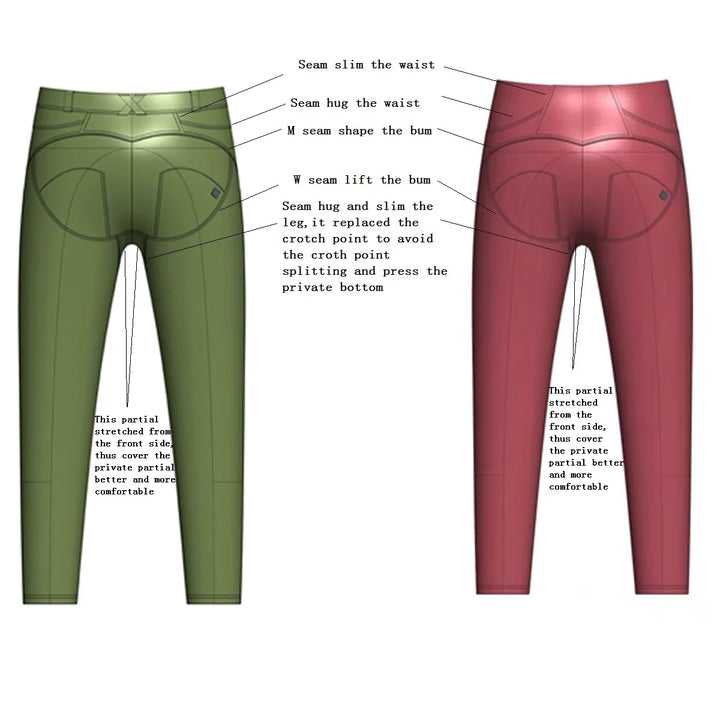 Shascullfites Melody Straight Trousers Patent Leather Leggings Red Pants Streetwear Women's Leather Pants Autumn Casual