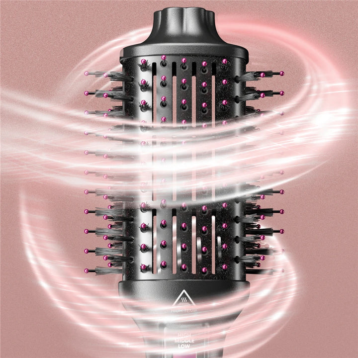 KIPOZI Hot Air Brush 4 in 1 Hot Air Comb Reduces Frizz Static Electricity Hair Dryer Blow Dryer Brush Create Voluminous Curls
