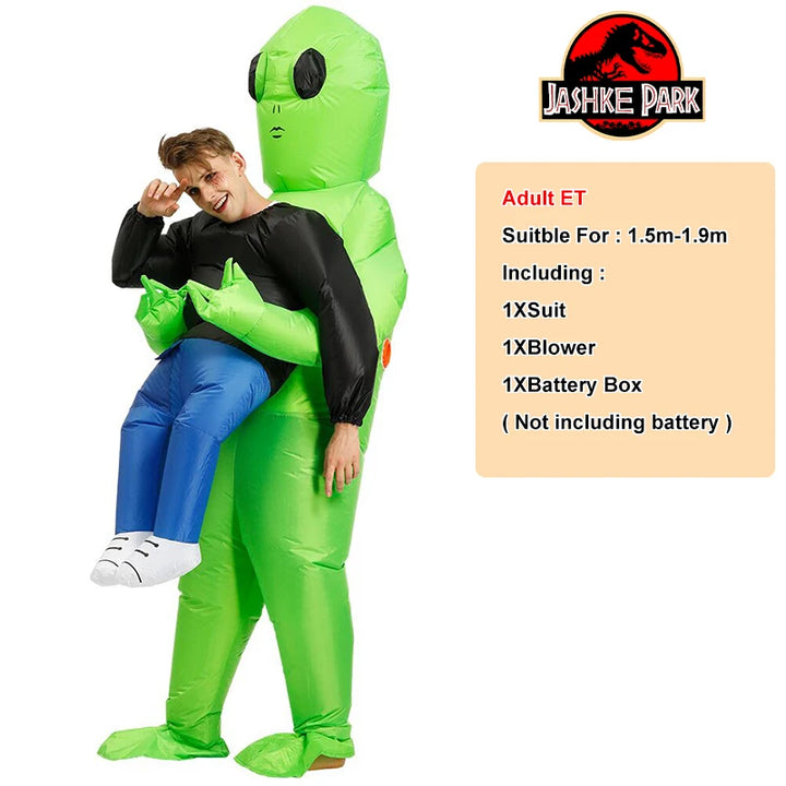 ET-Aliens Inflatable Costume Scary Monster Cosplay For Adult Kids Thanksgiving Christmas Party Festival Stage Children Clothing