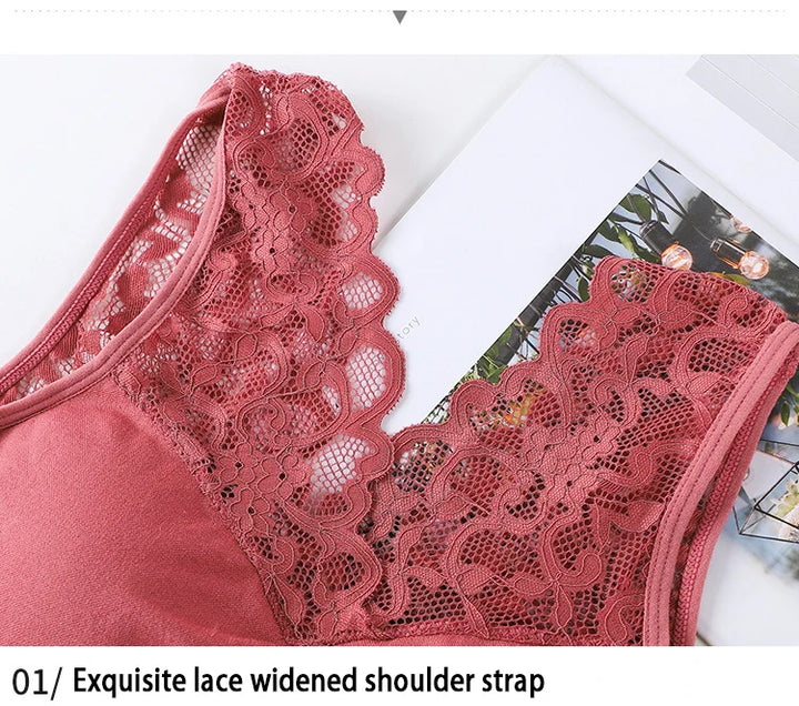 Bras For Women Plus Size Push Up Bra Sexy Lace Underwear Sleep XL XXL Bralette Seamless Vest With Pad Underwear Top BH