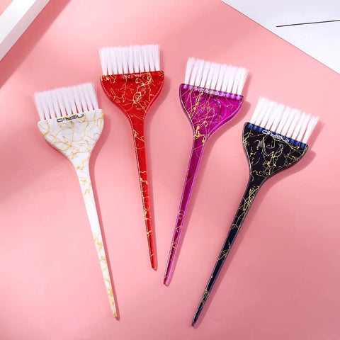 Hair Coloring Brush Water Crack Pattern Dye Cream Brushes Dye Hair Brushes Combs Salon Hair Tinting Brushes With White Hair