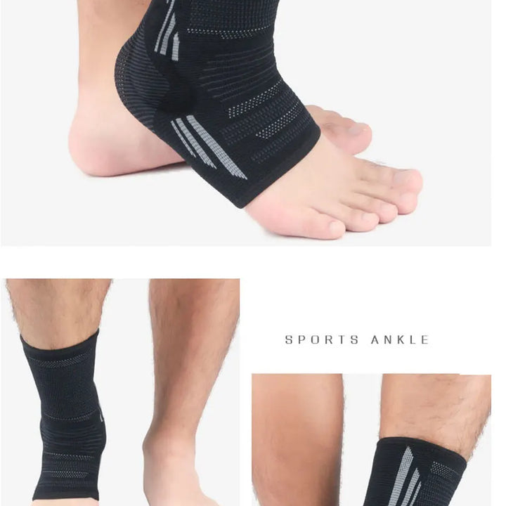 2020 New Men's Ankle Support Running Football Joints Protection Black Foot Bandage Elastic Ankle Brace Band Guard Sport Safety