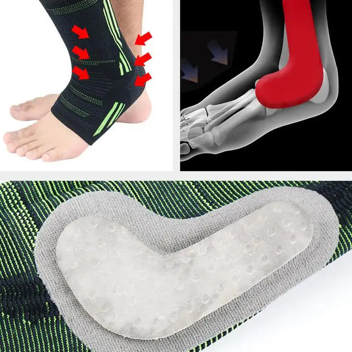 2020 New Men's Ankle Support Running Football Joints Protection Black Foot Bandage Elastic Ankle Brace Band Guard Sport Safety