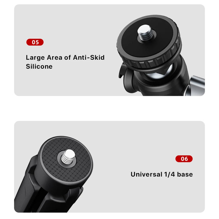 Ulanzi U-Vlog lite Mini Tripod with 360° Ball Head & Cold Shoe Selfie Stick Tabletop Tripod for Camera iPhone Android Phone DSLR