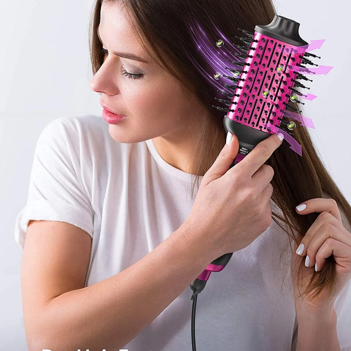 KIPOZI Hot Air Brush 4 in 1 Hot Air Comb Reduces Frizz Static Electricity Hair Dryer Blow Dryer Brush Create Voluminous Curls