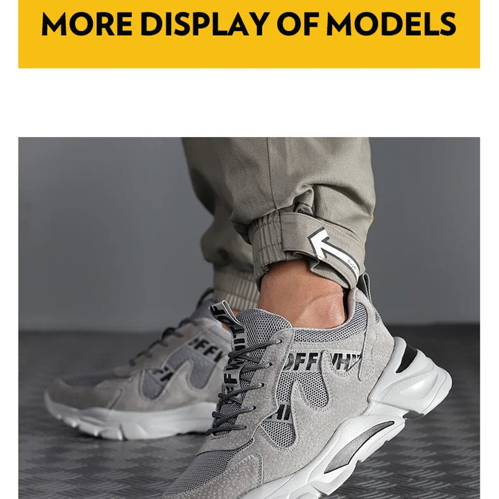 Men Work Safety Shoes Steel Toe Head Anti-puncture Anti-Stabbing Wearable Breathable Light Soft Sneakers Boots Construction