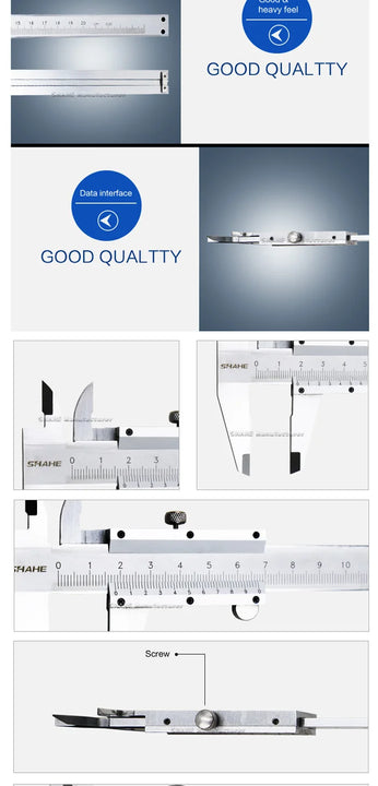 SHAHE 200 mm 0.02 mm Stainless Steel Vernier Caliper Measuring Tools Caliper Vernier 200 mm