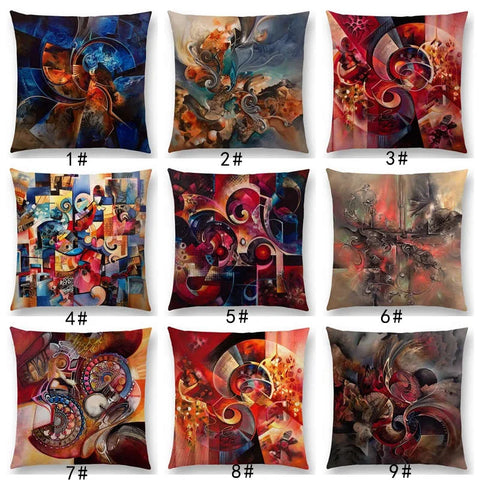 New Abstract Style Painting Sculpture Mysterious Pattern Cushion Cover Sofa Throw Pillow Case
