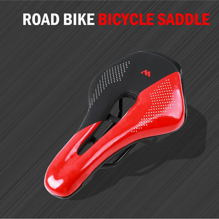 WEST BIKING Bicycle Saddle Comfortable Bike Seat Wear-resistant PU Leather Hollow Road Bicycle Parts Cycling Saddle Bike Cushion