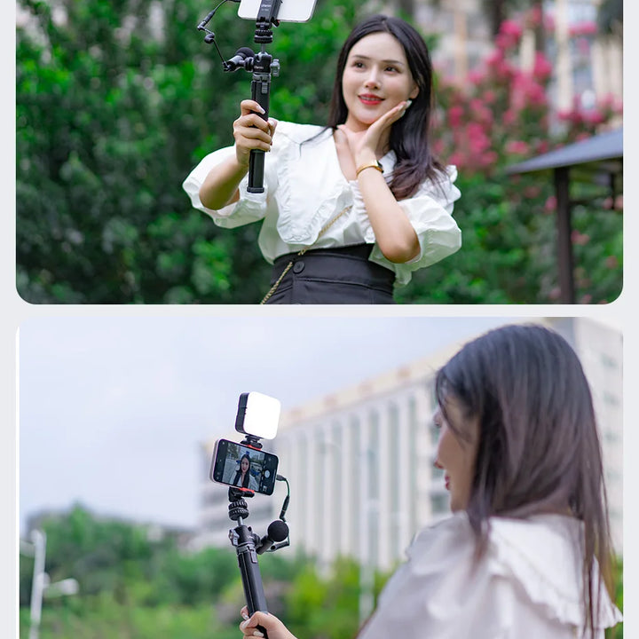 Ulanzi ST-06S Vertical Phone Mount Holder Tripod With Cold Shoe For Mic Light Phone Clip For iPhone 12 Vlog Holder Smartphone