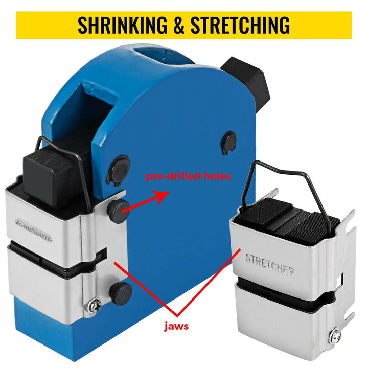 VEVOR Sheet Metal Shrinker and Stretcher Kit with 2 Jaws 1 Housing Compound Lever 2 in 1 Manual Shaping Bending Forming Machine