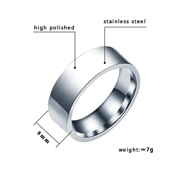 MOREDEAR 2020 Fashion Jewelry Hammer and Sickle Ring Titanium Steel Rings 8mm Men's Ring Cocktail Ring for Anniversary Gift