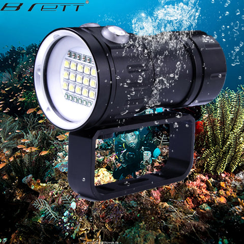 Super bright Diving Flashlight Portable IPX8 Underwater Waterproof Torch Lamp Highlight 20000Lumens Tactical Camera Fill Light