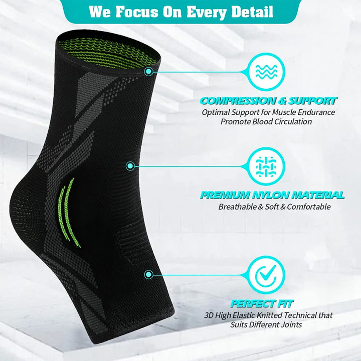 1Pair Sports Knitted Ankle Sleeve Socks Breathable Sweat-absorbent Non-slip Comfortable - Cycling Basketball Football Volleyball