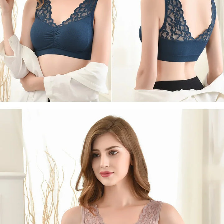 Bras For Women Plus Size Push Up Bra Sexy Lace Underwear Sleep XL XXL Bralette Seamless Vest With Pad Underwear Top BH
