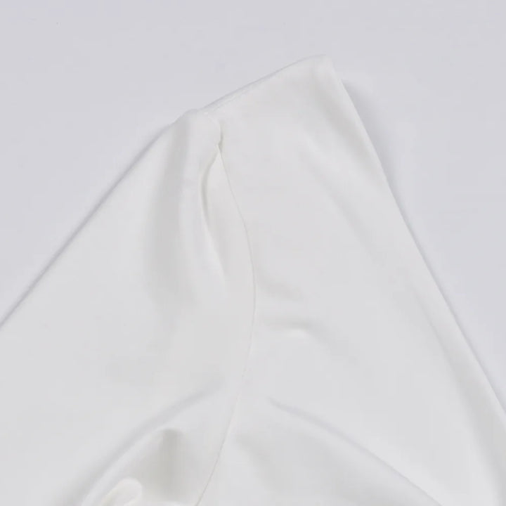 Cryptographic Autumn Fashion Outfits Top and Skirt Set Women Drawstring Ruched Long Sleeve Two Piece Set Bodycon Skirts Split