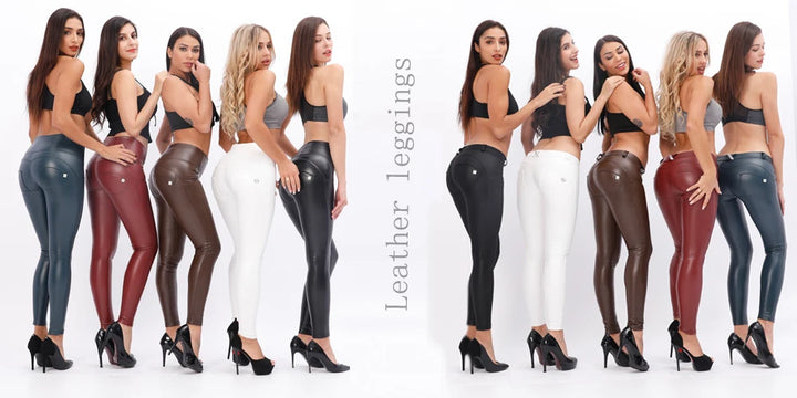 Shascullfites Melody Straight Trousers Patent Leather Leggings Red Pants Streetwear Women's Leather Pants Autumn Casual
