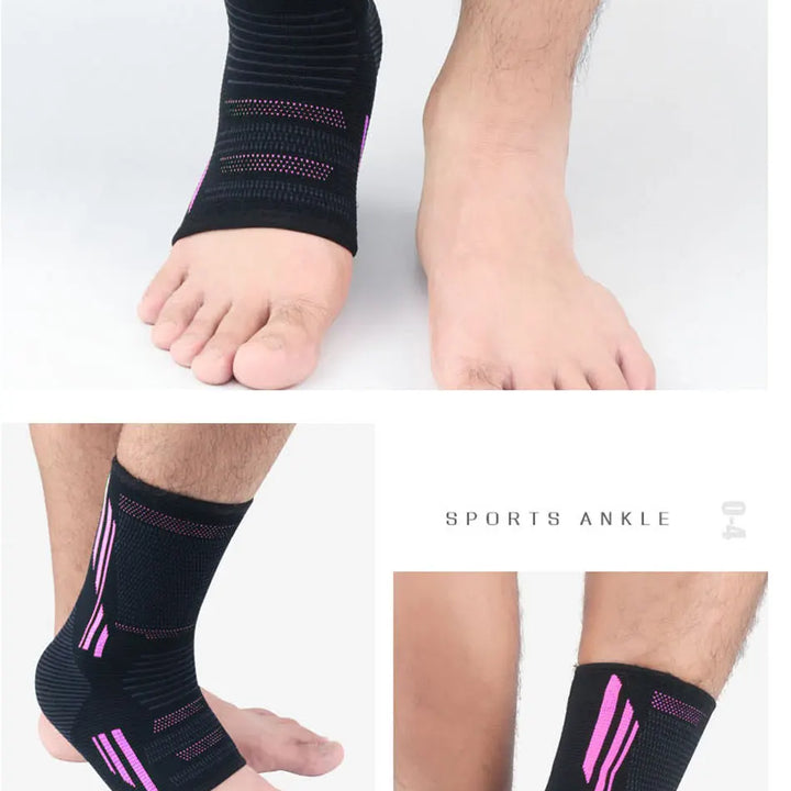 2020 New Men's Ankle Support Running Football Joints Protection Black Foot Bandage Elastic Ankle Brace Band Guard Sport Safety