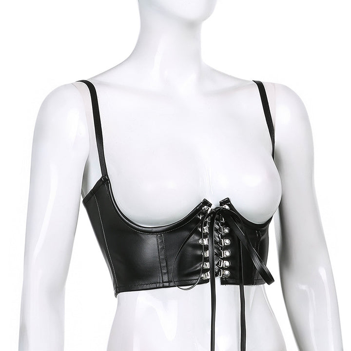 AltGoth Dark Casual Sexy Vest Women Animal Print Bodycon Slim Crop Tank Tops Gothic Punk Fashion Nightclub Corset Camisole Femme