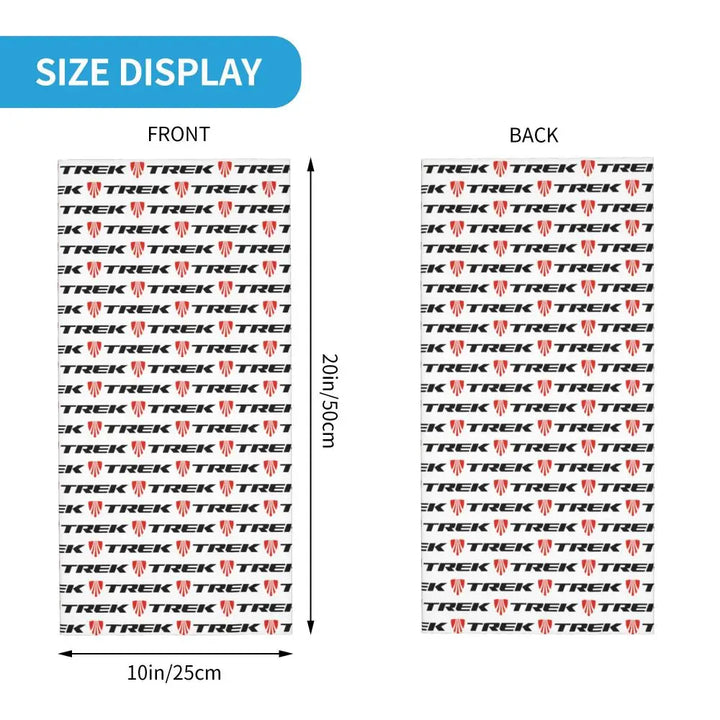 Custom Treks Bike Logo Bandana Neck Gaiter Windproof Face Scarf Cover Women Men Headwear Tube Balaclava