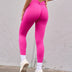 Seamless High Waist Sports Pants, Peach Hip Lift Back, V-Fold, Fitness Pants