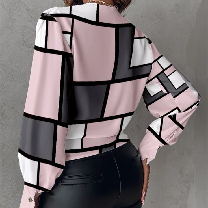 Sexy V Neck Long Sleeve Shirts Blouses Office Ladies Spring Summer Fashion Elegant Solid White Blouse For Women 2025 Female Tops